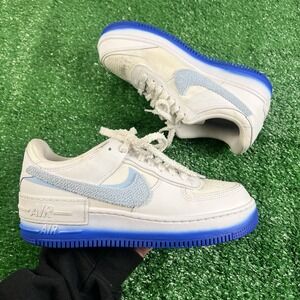 Nike Air Force 1 Shadow Chenille Swoosh Blue Tint SZ 9 Women's FJ4567-300